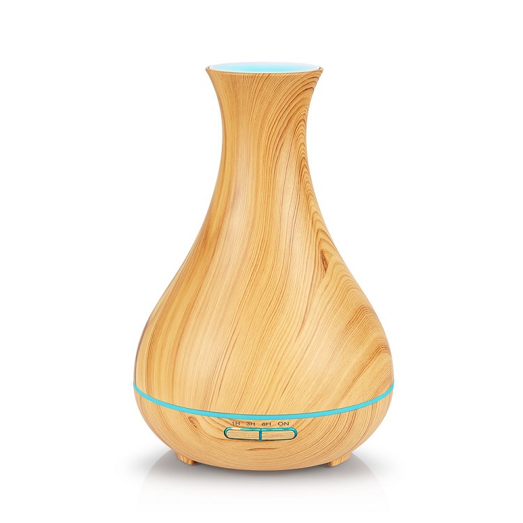Newest 400ml Vase Design Ultrasonic Essential Oil Diffuser Ultrasonic Cool Mist Humidifier Home Fragrance Diffuser