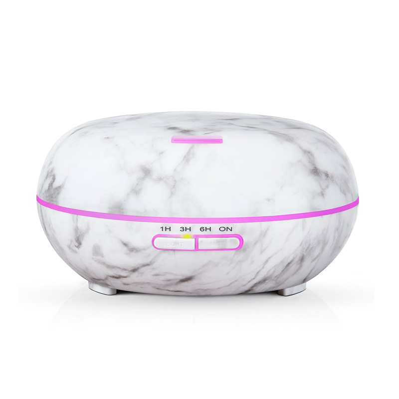 Aromatherapy Essential Oil Diffuser, White Marble 200ml Ultrasonic Cool Mist Humidifier Diffusers for Essential Oils