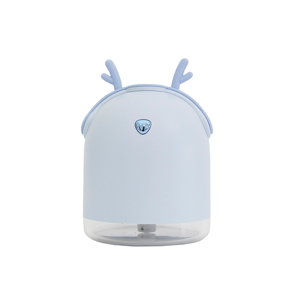 Cute Deer Mini Battery Air Humidifier Silent Ultrasonic Diffuser Mist Maker LED Night Light Home Office Car Portable