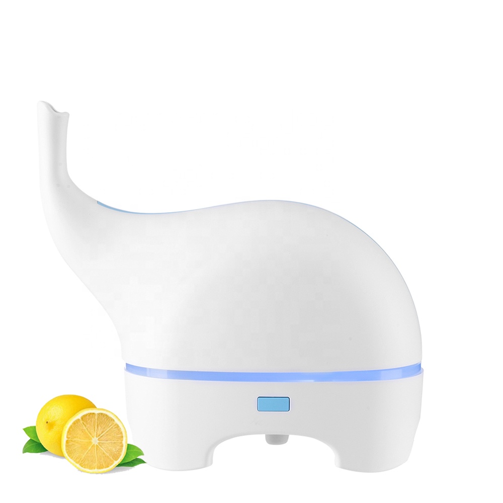 Kids Essential Oil Diffuser Cute Elephant Shape Aromatherapy Diffuser Ultrasonic Cool Mist Humidifier