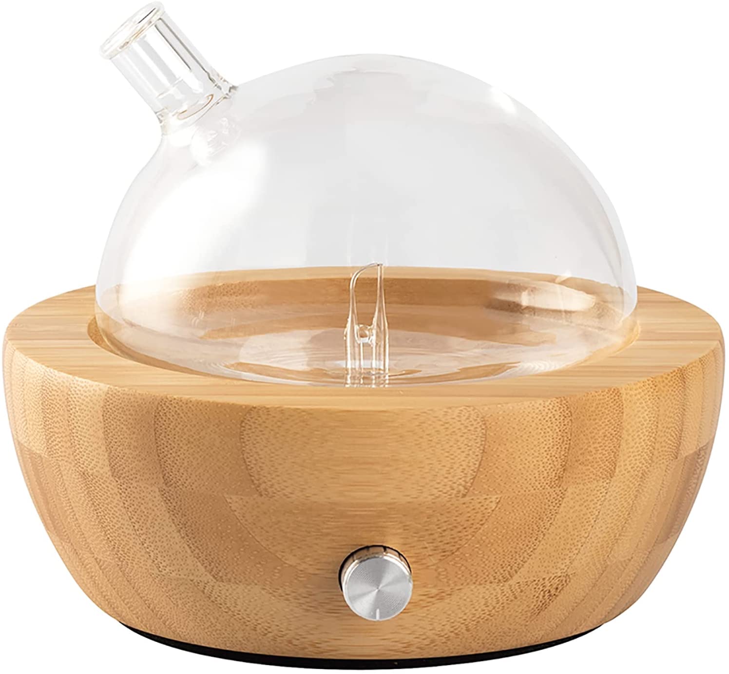 Aromatherapy Diffuser Nebulizing Diffuser Wood and Glass Essential Oil Diffuser Full Spectrum Oil Adaptability No Water,No Heat,Super Quiet for Home Yoga Office
