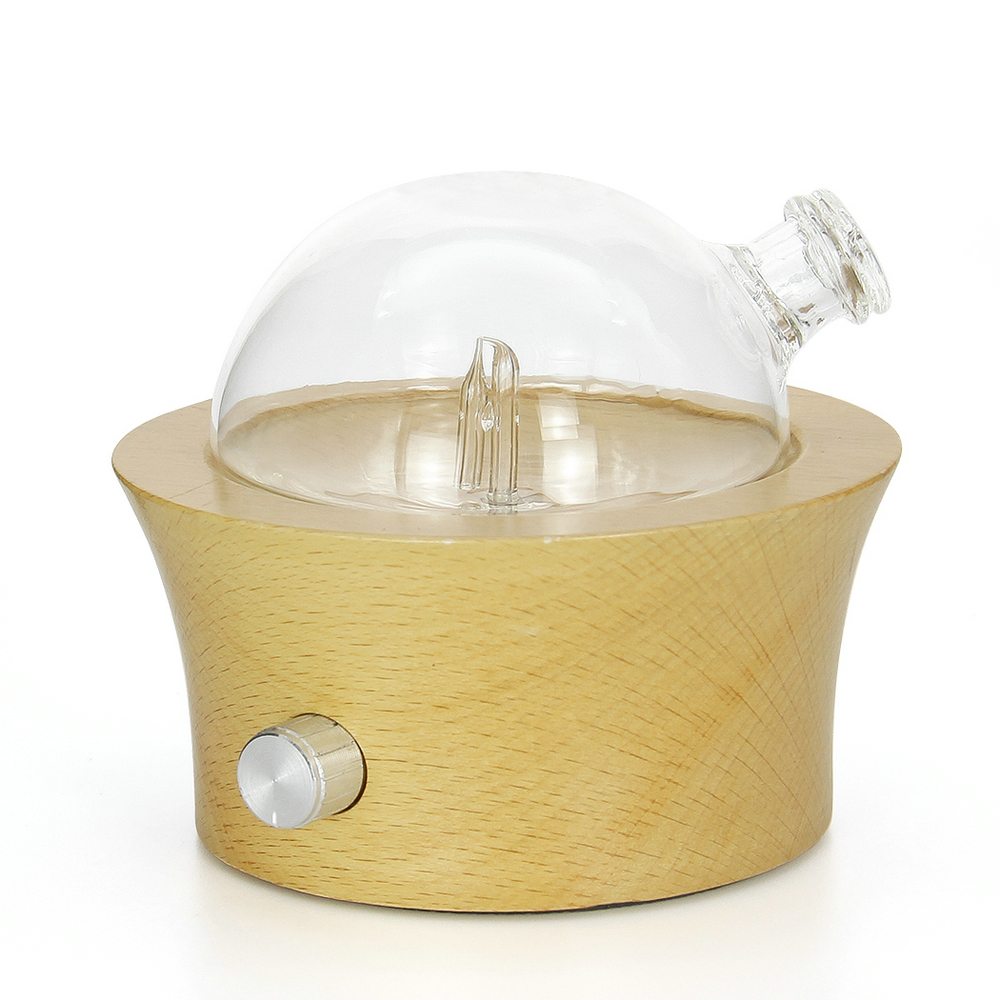 Real Wood and Glass Made Waterless Nebulizing Diffuser Pure Essential Oil Aromatherapy Diffuser Premium Home & Professional Use